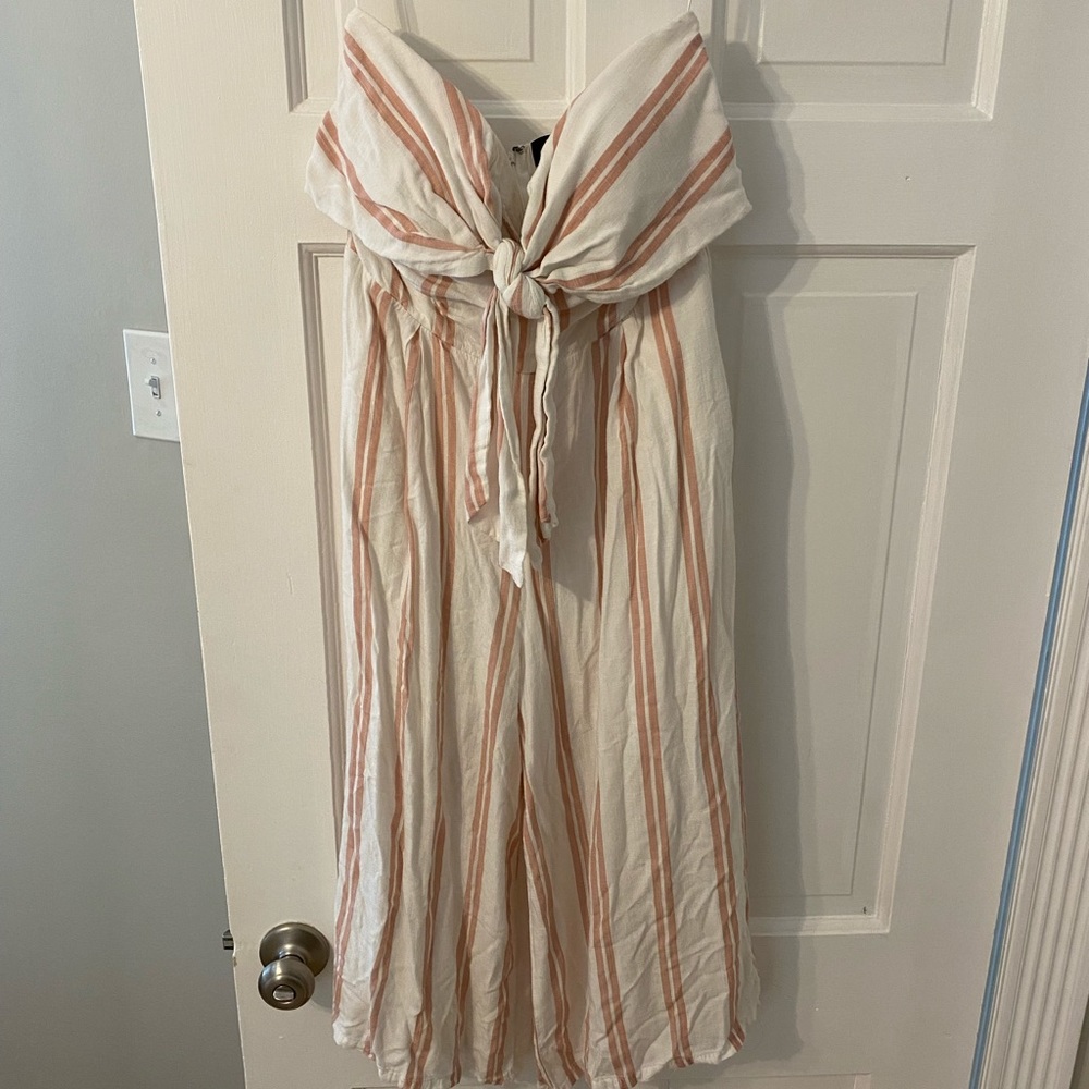 Lulu’s Jumpsuit- white with pink stripes